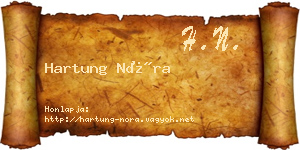 Hartung Nóra névjegykártya