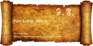 Hartung Nóra névjegykártya
